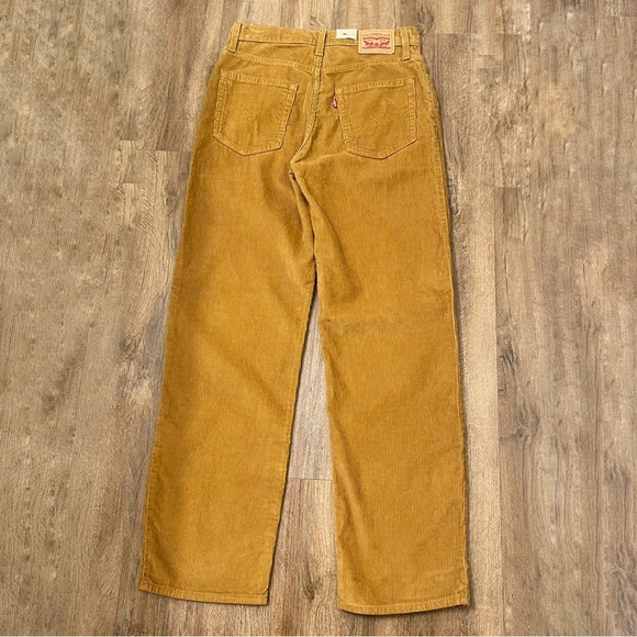 Levis 94 Baggy Dijon Corduroy Mid Rise‎ Straight Leg Dad Jeans - Picture 7 of 12
